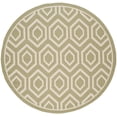 thumbnail image 1 of Safavieh Courtyard Amelia Geometric Indoor/Outdoor Area Rug, Green/Beige, 7'10" x 7'10" Round, 1 of 7