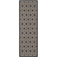 thumbnail image 1 of Safavieh Courtyard Amelia Geometric Indoor/Outdoor Runner Rug, Black/Beige, 2'3" x 12', 1 of 14