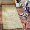 thumbnail image 1 of Safavieh Courtyard Amelia Geometric Indoor/Outdoor Runner Rug, Green/Beige, 2'3" x 6'7", 1 of 9