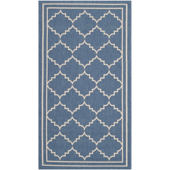 Safavieh Courtyard Amy Geometric Indoor/Outdoor Area Rug, Blue/Beige, 2'7" x 5'