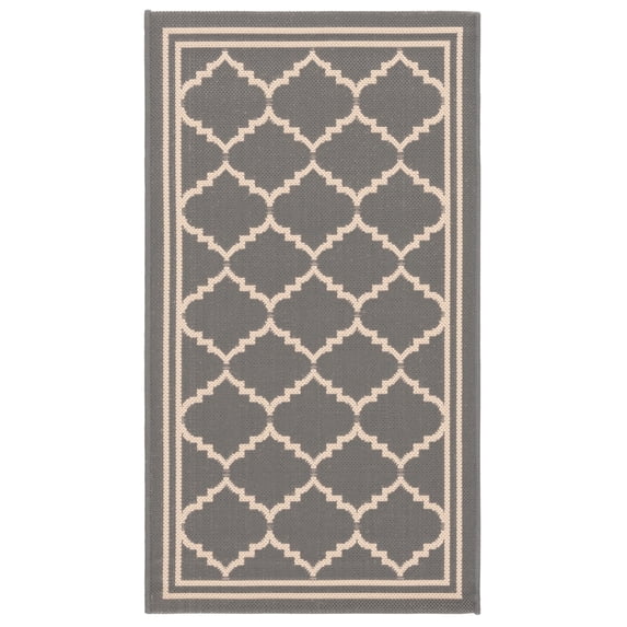 Safavieh Courtyard Amy Geometric Indoor/Outdoor Area Rug, Gray/Beige, 2' x 3'7"