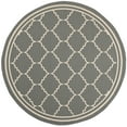 thumbnail image 1 of Safavieh Courtyard Amy Geometric Indoor/Outdoor Area Rug, Gray/Beige, 5'3" x 5'3" Round, 1 of 7