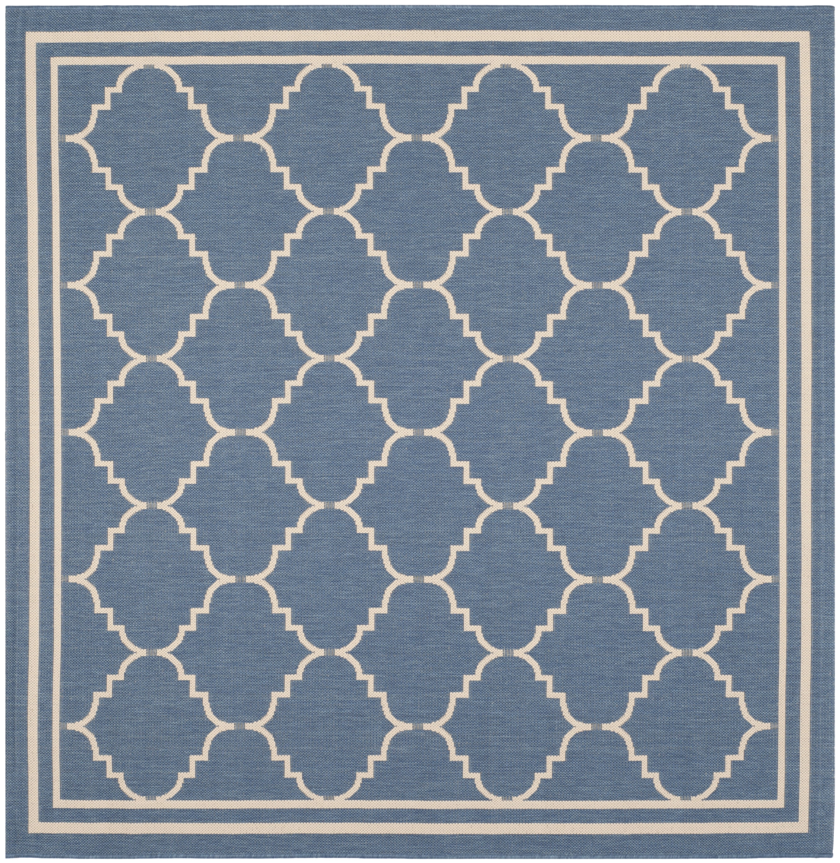 Safavieh Courtyard Amy Geometric Indoor/Outdoor Area Rug, Blue/Beige, 6'7" x 6'7" Square