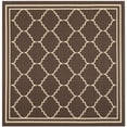 thumbnail image 1 of Safavieh Courtyard Amy Geometric Indoor/Outdoor Area Rug, Chocolate/Cream, 6'7" x 6'7" Square, 1 of 11