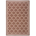 thumbnail image 1 of Safavieh Courtyard Amy Geometric Indoor/Outdoor Area Rug, Chocolate/Cream, 6'7" x 9'6", 1 of 11