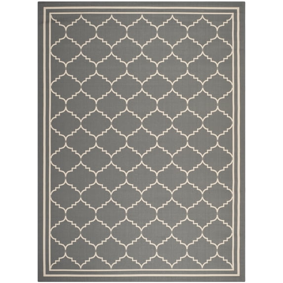 Safavieh Courtyard Amy Geometric Indoor/Outdoor Area Rug, Gray/Beige, 9' x 12'