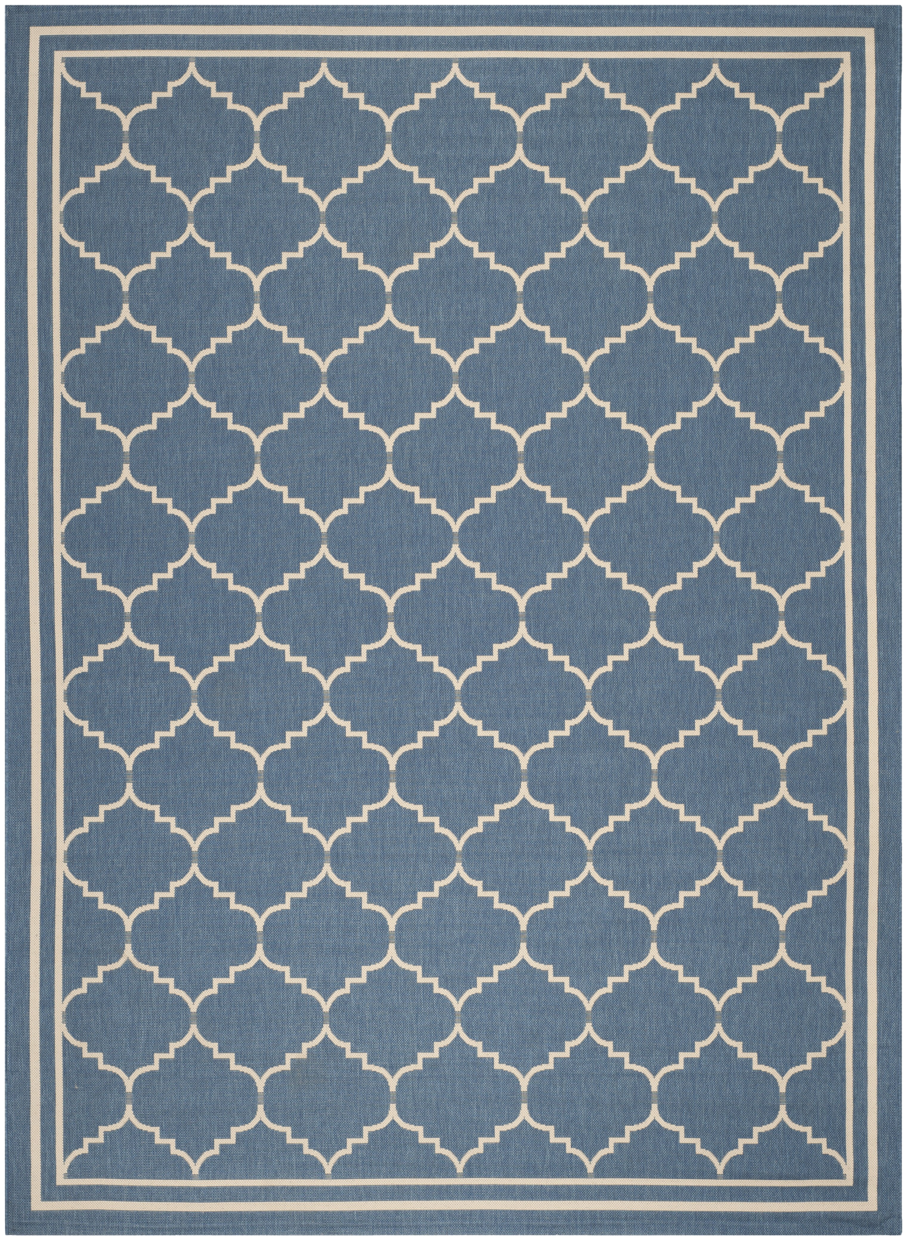 Safavieh Courtyard Amy Geometric Indoor/Outdoor Area Rug, Blue/Beige, 9' x 12'