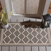 Safavieh Courtyard Amy Geometric Indoor/Outdoor Area Rug, Gray/Beige, 4' x 5'7"