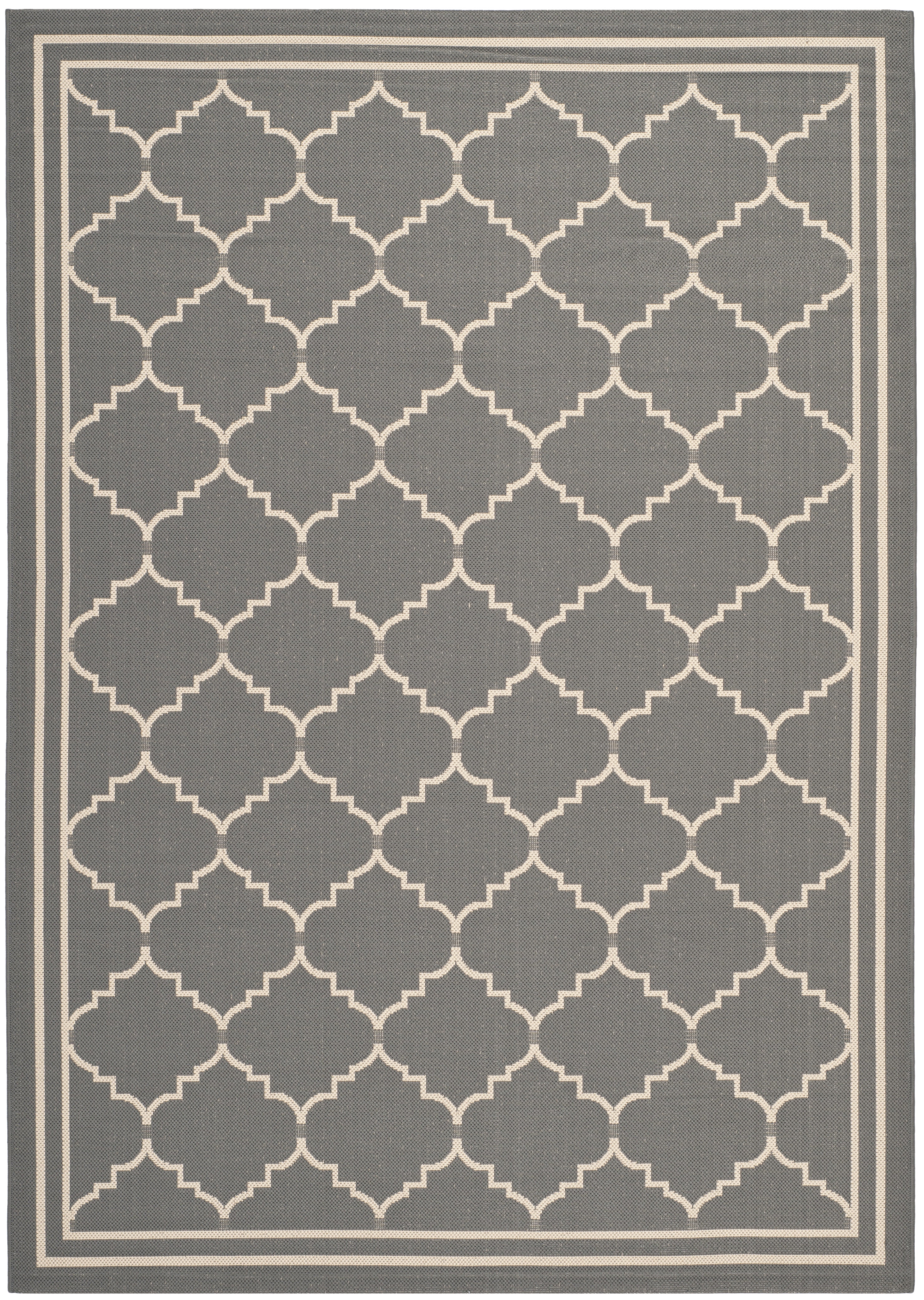 Safavieh Courtyard Amy Geometric Indoor/Outdoor Area Rug, Gray/Beige, 4' x 5'7"