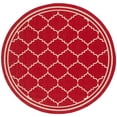 thumbnail image 1 of Safavieh Courtyard Amy Geometric Indoor/Outdoor Area Rug, Red/Beige, 6'7" x 6'7" Round, 1 of 13