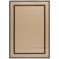 thumbnail image 1 of SAFAVIEH Courtyard Andrea Solid Bordered, Set of 2 Indoor/Outdoor Area Rug Natural/Chocolate, 6'6" x 9'6", 1 of 12