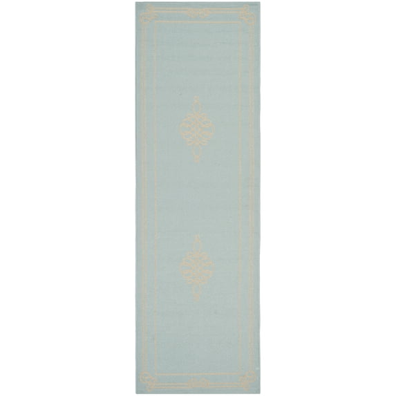Safavieh Courtyard Andy Medallion Indoor/Outdoor Runner Rug, Aqua/Cream, 2'7" x 8'2"