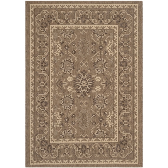 Safavieh Courtyard Angela Medallion Indoor/Outdoor Area Rug, Brown/Creme, 2'7" x 5'