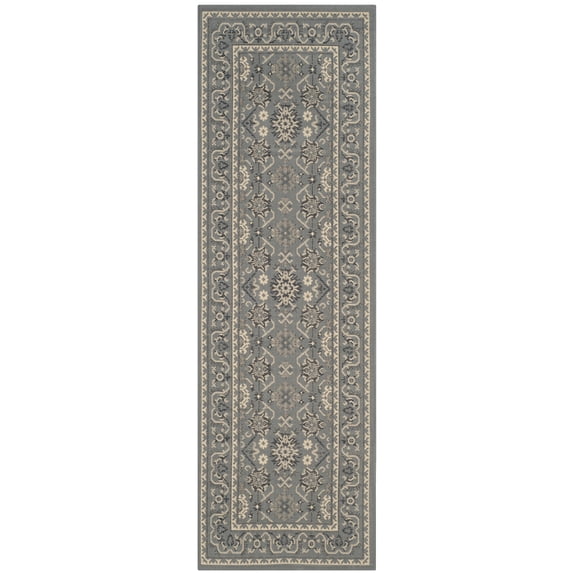 Safavieh Courtyard Angela Medallion Indoor/Outdoor Runner Rug, Gray/Cream, 2'7" x 8'2"