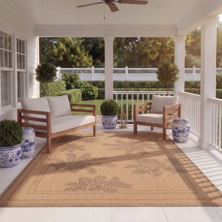 Safavieh Courtyard Annabelle Floral Indoor/Outdoor Area Rug, Natural/Gold, 2'7" x 5'