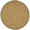 thumbnail image 1 of SAFAVIEH Courtyard Annie Floral Indoor/Outdoor Area Rug, Natural/Gold, 6'7" x 6'7" Round, 1 of 4