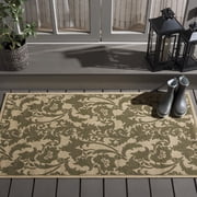 Safavieh Courtyard Anthony Floral Indoor/Outdoor Area Rug, Cream/Green, 2'7" x 5'