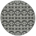thumbnail image 1 of SAFAVIEH Courtyard April Geometric Indoor/Outdoor Area Rug, Black/Grey, 4' x 4' Round, 1 of 7