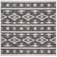 thumbnail image 1 of SAFAVIEH Courtyard April Geometric Indoor/Outdoor Area Rug, Black/Grey, 4' x 4' Square, 1 of 14