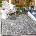 thumbnail image 1 of SAFAVIEH Courtyard April Geometric Indoor/Outdoor Area Rug, Black/Grey, 4' x 5'7", 1 of 9