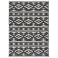 thumbnail image 1 of SAFAVIEH Courtyard April Geometric Indoor/Outdoor Area Rug, Black/Grey, 4' x 5'7", 1 of 14