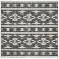 thumbnail image 1 of SAFAVIEH Courtyard April Geometric Indoor/Outdoor Area Rug, Black/Grey, 5'3" x 5'3" Square, 1 of 9