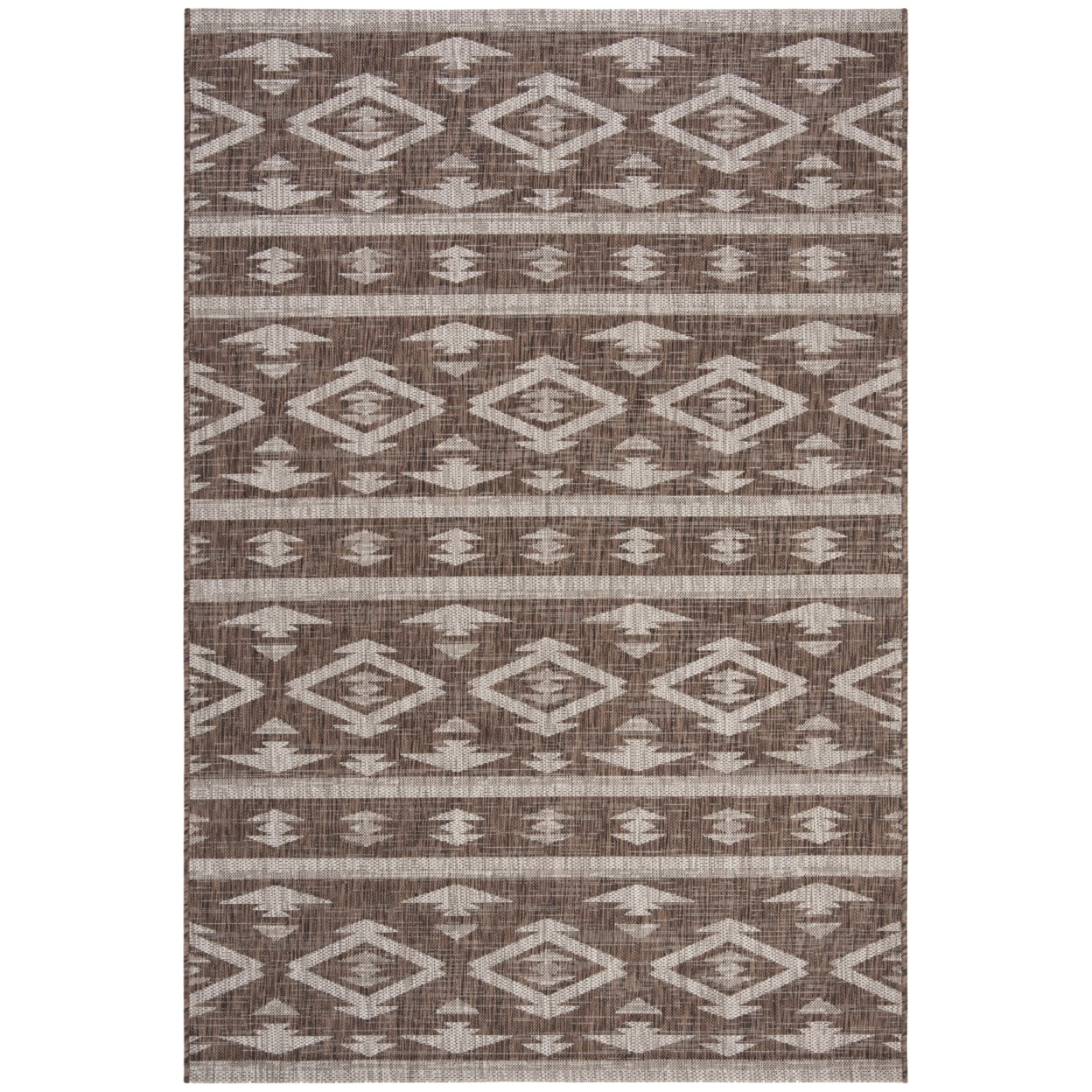 Gray Rectangular Stain-Resistant Synthetic Rug 47" x 67"