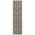 thumbnail image 1 of SAFAVIEH Courtyard April Geometric Indoor/Outdoor Runner Rug, Brown/Ivory, 2'3" x 8', 1 of 9