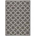 thumbnail image 1 of Safavieh Courtyard Archimedes Geometric Indoor/Outdoor Area Rug, Anthracite/Beige, 4' x 5'7", 1 of 9