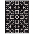 thumbnail image 1 of Safavieh Courtyard Archimedes Geometric Indoor/Outdoor Area Rug, Black/Beige, 5'3" x 7'7", 1 of 10