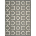 thumbnail image 1 of Safavieh Courtyard Archimedes Geometric Indoor/Outdoor Area Rug, Anthracite/Beige, 8' x 11', 1 of 9