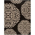 thumbnail image 1 of SAFAVIEH Courtyard Arda Geometric Indoor/Outdoor Area Rug, Black/Beige, 8' x 10', 1 of 1