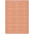 thumbnail image 1 of Safavieh Courtyard Ariana Geometric Indoor/Outdoor Area Rug, Terracotta/Cream, 4' x 5'7", 1 of 12