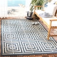 thumbnail image 1 of Safavieh Courtyard Ariana Geometric Indoor/Outdoor Area Rug, Navy/Beige, 6'7" x 9'6", 1 of 9