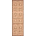 thumbnail image 1 of Safavieh Courtyard Ariana Geometric Indoor/Outdoor Runner Rug, Terracotta/Cream, 2'3" x 6'7", 1 of 10
