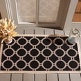 thumbnail image 1 of Safavieh Courtyard Ariel Geometric Indoor/Outdoor Area Rug, Black/Beige, 2'7" x 5', 1 of 9