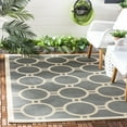 thumbnail image 1 of Safavieh Courtyard Ariel Geometric Indoor/Outdoor Area Rug, Anthracite/Beige, 2' x 3'7", 1 of 9