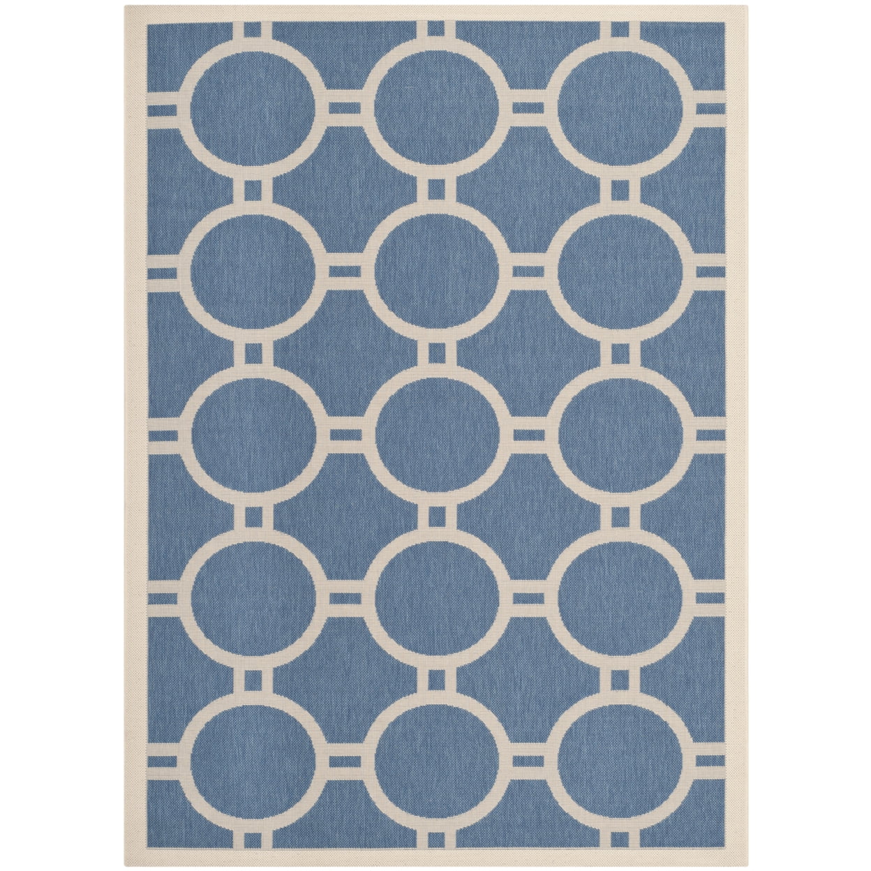 SAFAVIEH Courtyard Ariel Geometric Circle Indoor/Outdoor Area Rug, 5'3 ...