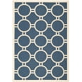 thumbnail image 1 of Safavieh Courtyard Ariel Geometric Indoor/Outdoor Area Rug, Navy/Beige, 6'7" x 9'6", 1 of 9
