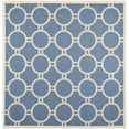 thumbnail image 1 of Safavieh Courtyard Ariel Geometric Indoor/Outdoor Area Rug, Blue/Beige, 7'10" x 7'10" Square, 1 of 9