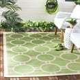 thumbnail image 1 of Safavieh Courtyard Ariel Geometric Indoor/Outdoor Area Rug, Green/Beige, 7'10" x 7'10" Square, 1 of 9
