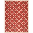thumbnail image 1 of SAFAVIEH Courtyard Ariel Geometric Indoor/Outdoor Area Rug, Red/Bone, 8' x 11', 1 of 10