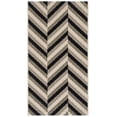 thumbnail image 1 of SAFAVIEH Courtyard Arnold Chevron Stripes Indoor/Outdoor Area Rug Cream/Black, 2'7" x 5', 1 of 6