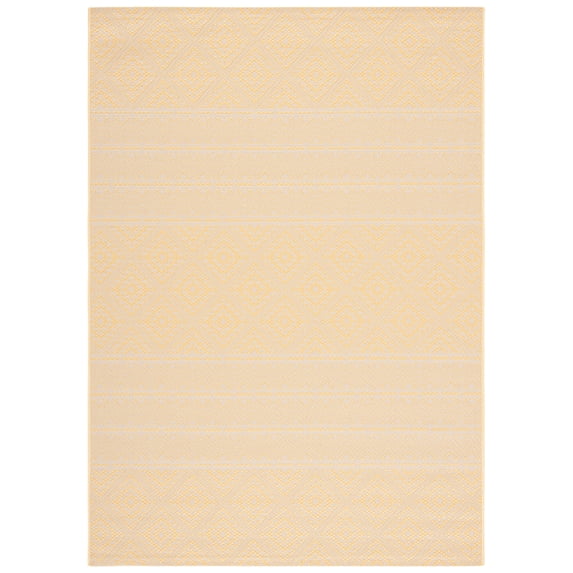 Safavieh Courtyard Asa Geometric Indoor/Outdoor Area Rug, Beige/Gold, 5'3" x 7'7"
