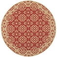 thumbnail image 1 of SAFAVIEH Courtyard Austin Geometric Indoor/Outdoor Area Rug, 5'3" x 5'3" Round, Red/Cream, 1 of 4