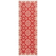 thumbnail image 1 of SAFAVIEH Courtyard Austin Geometric Indoor/Outdoor Runner Rug, 2'3" x 6'7", Red/Cream, 1 of 10