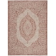 thumbnail image 1 of SAFAVIEH Courtyard Avi Traditional Indoor/Outdoor Area Rug, 4' x 5'7", Light Beige/Terracotta, 1 of 17