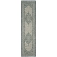 thumbnail image 1 of SAFAVIEH Courtyard Avi Traditional Indoor/Outdoor Runner, 2'3" x 6'7", Light Grey/Teal, 1 of 9