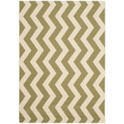 Safavieh Courtyard Ayden Chevron Indoor/Outdoor Area Rug, Green/Beige, 4' x 5'7"