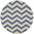 thumbnail image 1 of Safavieh Courtyard Ayden Chevron Indoor/Outdoor Area Rug, Blue/Beige, 5'3" x 5'3" Round, 1 of 8